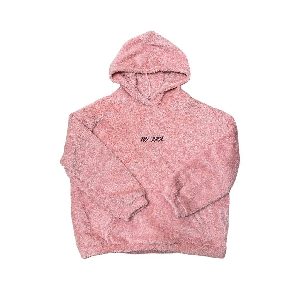 No Juice Pink Sherpa Hoodie