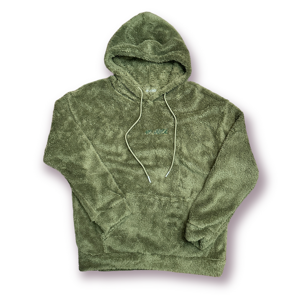 No Juice Green Sherpa Hoodie